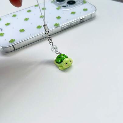 全新原创设计 Y2K 少女风韩系可爱简约海洋生物串珠绿海龟手机挂饰、手机挂绳、手机壳配件、包包挂饰、耳机盒吊坠
