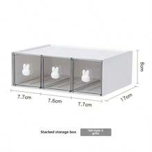 Desktop Cosmetics Storage Rack, Makeup Organiser,Drawer Organiser,Rabbit Stationery Storage Box, Desktop Drawer Storage Box, Stackable Drawer Storage Box, Rabbit-Style Drawer Storage Box, Multifunctional Organizer For Office And Dresser, Suitable For Space-Saving Design Of Family Dormitory Desk At The Entrance Of Hair Accessories, Stationery And Jewelry Bedroom Living Room.
