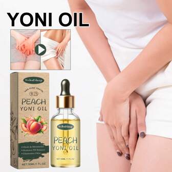 30ml/1FL.Oz Women's Intimate Care Essence Oil, Moisturizing & Tightening Intimate Oil, Keeps Intimate Area Hydrated, Brightens And Firms, Improves Dryness And Looseness, Maintains PH Balance, Romantic Peach Scent, Restores Youthfulness