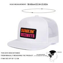 1 pieza Gorra de béisbol con bordado de letras Dunkin DeezNuts Twist para hombres, sombrero casual de moda urbana para primavera, otoño, viajes, playa