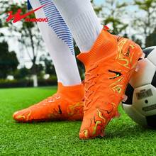 STARNOVO 双星足球鞋，男女通用户外运动鞋，适用于足球/棒球，人造草坪和天然草坪，防滑，舒适，皮革材质，多种颜色可选，高帮专业足球/青少年世界杯足球鞋，价格最优