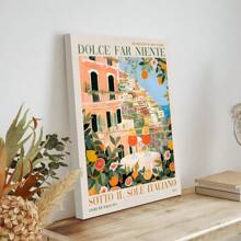 1 Stück - 3 Stücke/Set Leinwandkunst Italienische Stadt Amalfi Küste, Reiselandschaft Poster Wandbild Kunstdruck für Wohnzimmer Schlafzimmer Heim Dekoration