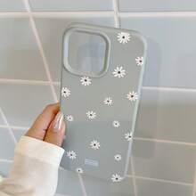 GUCADI雏菊花卉软壳手机壳，兼容苹果16/15/14/13/12/11系列，简约设计，防水防震防摔防刮。 - 藍 - 查看 7