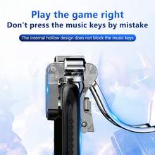 Gaming Trigger Controller, K19 4-Finger 6-Finger Rapid Fire Physical Buttons, Mobile Game Accessories Shooting Assistance Buttons, Flexible Operation, Enhance Gaming Experience [K19+2pcs]