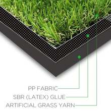LITA Artificial Grass,0.8in Pile Height 7FT Width Cut To Length Fake Turf Outdoor Grass - 綠色 - 查看 3