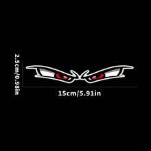 反光眼纹乙烯基汽车贴纸 - 适用于汽车、摩托车、自行车、踏板车和头盔的反光猫眼贴花 | 耐用 PVC 贴纸，驾驶时使用的反光警告贴花 - 均碼 - 查看 13