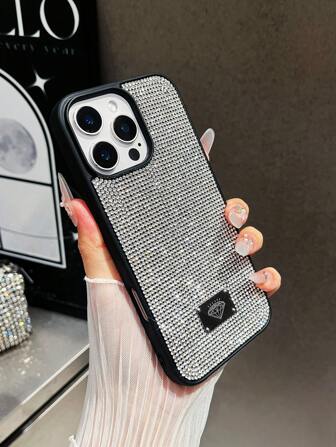 Sequins 1pc Multi-Color Rhinestone Encrusted Glossy, Comfortable And Skin-Friendly Phone Case Compatible With IPhone 16 Waterproof Shockproof Anti-Fall Scratch Resistant