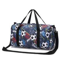 Bolsa de viaje para niños, bolsa de lona con diseño de dinosaurio para niños y niñas, bolso de fin de semana, bolsa de pijamada, bolsa de gimnasia o baile, regalo