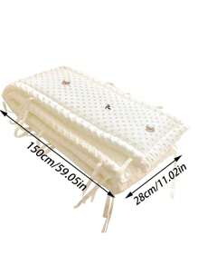 1pc 100cm/39.3 Inches, 150cm/59.05 Inches, 180cm/70.86 Inches, 200cm/78.74 Inches Baby Crib Bumper Collision Buffer Soft Bag, Baby And Child Soft Bag Collision Edge Protection, Detachable, Washable