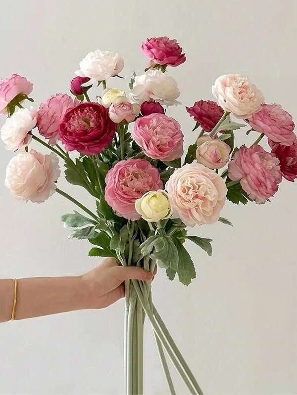 1PC/3PCS Artificial Austin Rose Bundle Simulation Peony Long Stem Artificial Flower Suitable For Home Vase Office Wedding Engagement Flower Arrangement Anniversary Date Mother's Day Birthday Gift