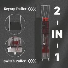 ATTACK SHARK*MAMBASNAKE 2-In-1 Keycap Switch Puller Tool For Hot Swappable Mechanical Keyboard, 304 Stainless Steel MX Keys Remover Kit For DIY Custom Gaming Keyboard