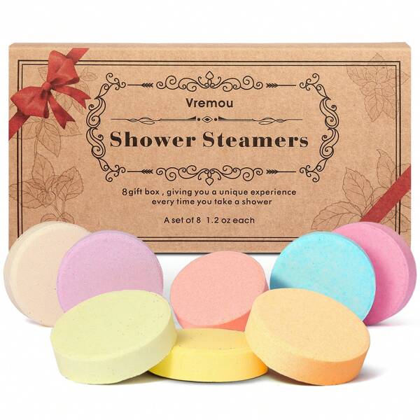Shower Steamers Aromatherapy - Birthday Gifts For Women, 8 Pack Shower Bombs With Essential Oils, Stress Relief Spa Gifts For Women Mom, Graduation Gifts For Her Him