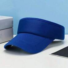 1 pieza Sombrero de sol ajustable para deportes al aire libre, diseño unisex, apto para tenis, béisbol, golf, deportes, ciclismo, , gorra de unicolor con parte superior abierta, opción de regalo ideal
