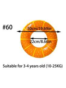 1PC Viral Orange Pool Float – Summer Swim Ring, Leak-Proof Beach Toy, Aesthetic Party Decor