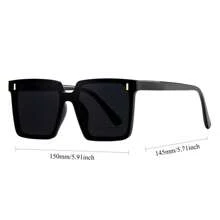 1pc New Large-Frame  And Popular  With A High-End Look. Square-Framed  Protect Against Ultraviolet Rays