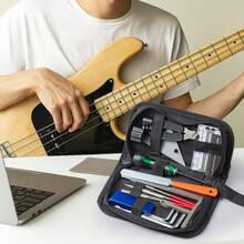 Guitar Maintenance Tools Kit – Guitar Repair & Cleaning Kit With String Winder, Cutter, Fret Files, Screwdriver – Guitar Tool Set For Acoustic, Electric, Bass Guitars For Beginners Musicians - 25PCS - View 6