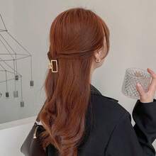 1/6pcs Metal Hair Claw/Barrette, Small Size Hair Clips Suitable For Ladies/Girls, Minimal Style Chic For Bun, Ponytail, Simple & Versatile Hair Accessories Hair Jaw Clip Hair Clamps Hair Clutch Hair Catcher Clip, Claw Clip - Gold - View 5