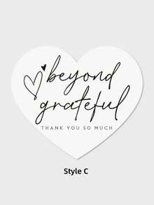 50pcs New Elegant Heart Thank You Labels -"Thank You For Supporting My Small Business" Thank You Cards - Arts & Crafts Supplies ﻿ ﻿ ﻿ - Many - View 9