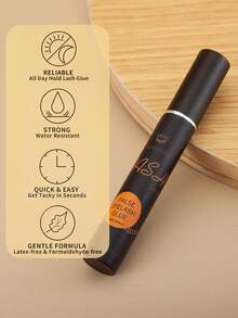 1pc 6ml Super Strong Hold Long Lasting Eyelash Glue, Waterproof & Quick Drying, Gentle & Non-Irritating Black Eyelash Adhesive, Suitable For Strip Lashes, Eyelash Extensions, Eyelash Bonding, Sensitive Eyes, DIY Lashes, Natural Look, With Brush Applicator