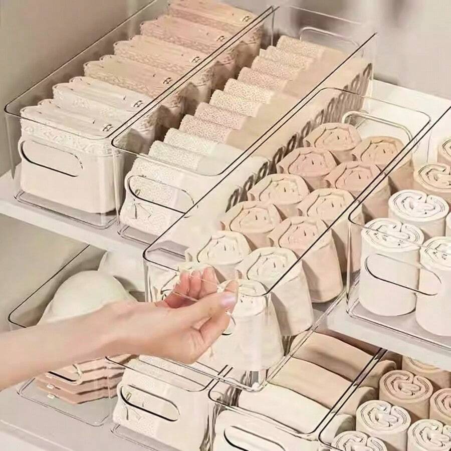 抽屉整理器、衣物整理器、自由组合内衣抽屉整理器、衣柜搁架袜子整理器、内衣、领带、腰带整理器、衣柜胸罩整理器女士收纳整理器旅行必需品礼物返校 - 無色 - 查看 1