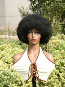 Musik Festival 12 Zoll Afro Krause Schwarz Weiß Pink Blau Lila 613 Grau Braun Synthetische Pony Perücken 70er 80er Jahre Perücken für Frauen und Männer Synthetisches Haar Afro Geflecht Synthetische Perücke mit großem voluminösem und weichem natürlichem Look Voll Pumps Perücke für - Cosplay und Alltagstragen