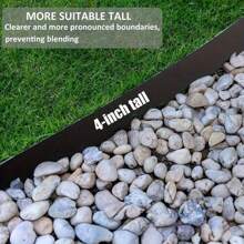 1 Packung 10m lang x 5cm breit Garteneinfassungs-Set mit 30 Stück Nägeln, modisches Outdoor-Design, L-förmiges Zurückhalteband, Rasenisolierband, verstärkt, für Rasen, Landschaftsgestaltung, Blumenbeete, Isolationsbänder, dekorative Einfassung
