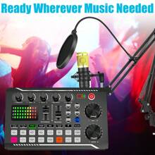 Podcast Equipment Bundle,Recording Studio Package With Voice Changer, Live Sound Card - Audio Interface For Laptop Computer Vlog Living Broadcast Live Streaming