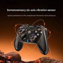 Lenovo Kabelloser Gamecontroller S05 Dual-Hall-Joysticks + Dual-Hall-Trigger Vollmechanische Tasten Unterstützt mehrere Plattformen für PC/PS/Switch Rutschfester Griff Keine Verzögerung Griff in E-Sport-Qualität