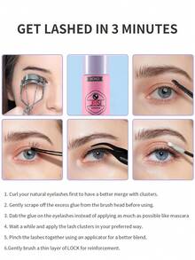 1 Lash Cluster Glue And Sealer (6ml), Strong Hold, Long-Lasting, Latex-Free, Waterproof, Gentle, Quick-Drying False Eyelash Glue. Suitable For Sensitive Eyes. DIY Eyelash Extension Glue For All-Day Wear, Non-Irritating. (Black Adhesive, Transparent Sealer 2-In-1) Lash Cluster Glue - Black - View 6