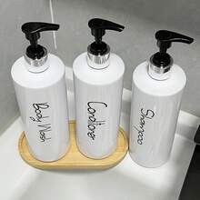 Bộ 3 bình đựng dầu gội dung tích lớn 500ml, bình đựng sữa tắm & dầu xả đa năng - Nhiều màu - Xem 2