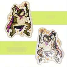 1pc/3pcs/5pcs Creative Toad Wizard Embroidered Patches - Iron-On/Sew-On Appliques, Suitable For Christmas, New Year Holiday Clothing, Backpacks, Jackets And Hats - DIY Christmas & New Year Gift Ideas - Multicolor - View 4
