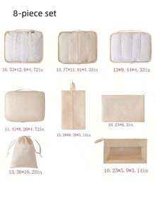 8 Stücke Reise-Kleidertaschen, Gepäck-Organizer Kompressions-Packtaschen