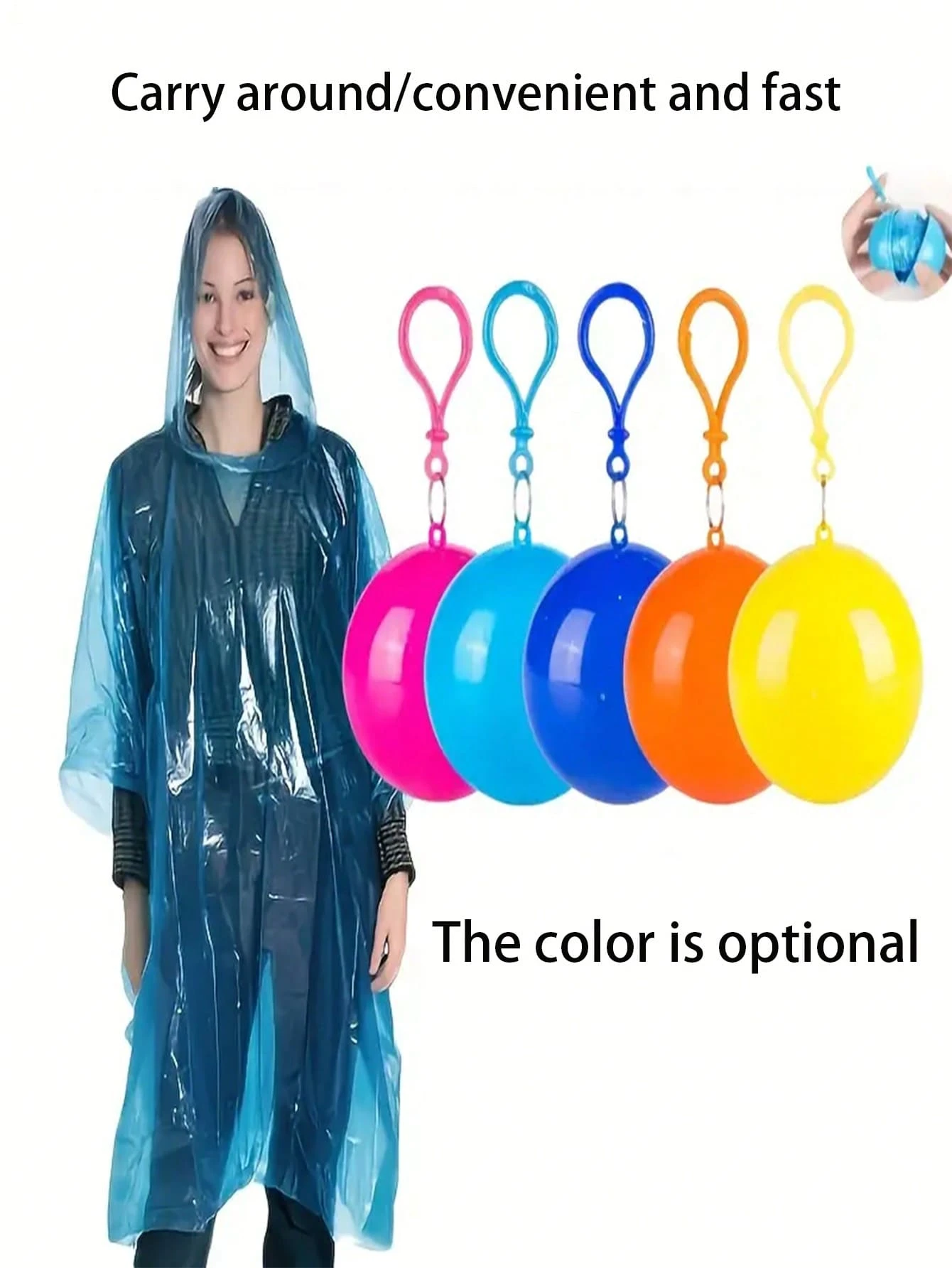 Portable Disposable Compressed Raincoat Ball, Outdoor Travel Camping Waterproof Rain Poncho For Men And Women