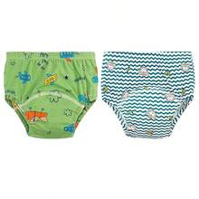 3 件男女通用儿童可重复使用如厕训练内裤，防水透气卡通尿布，适用于如厕训练和失禁，适合 12 个月至 3 岁的男孩和女孩