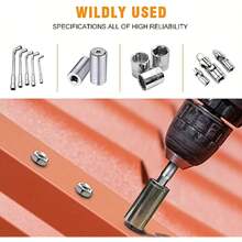 3pcs Impact Socket Adapter Set With Color Coding - 1/4", 3/8", 1/2" Hex Shank, Cordless Power Drill Compatible, Durable Alloy Construction, Square Power Drill, Extension Set