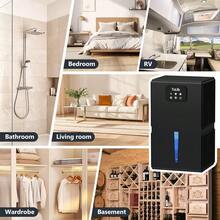 Dehumidifiers For Home 95 OZ Water Tank With AutoOff 1000 Sq.Ft Sleep Mode Portable Dehumidifier For Basement Bathroom Home RV Closet Room 7 Colors LED LightBlack - Black - View 7