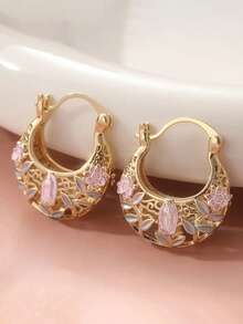 1 Pair Elegant Drop Earrings For Women For Wedding Engagement Anniversary Party Jewelry Valentine's Day Gift - 1# - View 2