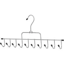 - Colgador de Accesorios de 10 Ganchos, 1, Cromo y Negro - percha de ropa DE ACCESORIOS DE 10 GANCHOS - Ver 1