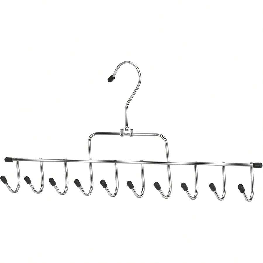 - Colgador de Accesorios de 10 Ganchos, 1, Cromo y Negro - percha de ropa DE ACCESORIOS DE 10 GANCHOS - Ver 1