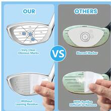 25 Sheets,3 In 1 Golf Training Assistance Ball Patches, Golf Impact Label Tape, Golf Impact Stickers, Easy To Peel Off And Stick On