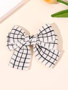 1 pieza Pinza de lazo de pelo de unicolor para niñas, pinzas de pelo de tela para niños, accesorios de moda de pinzas de cocodrilo para regalos de fiesta de niños pequeños