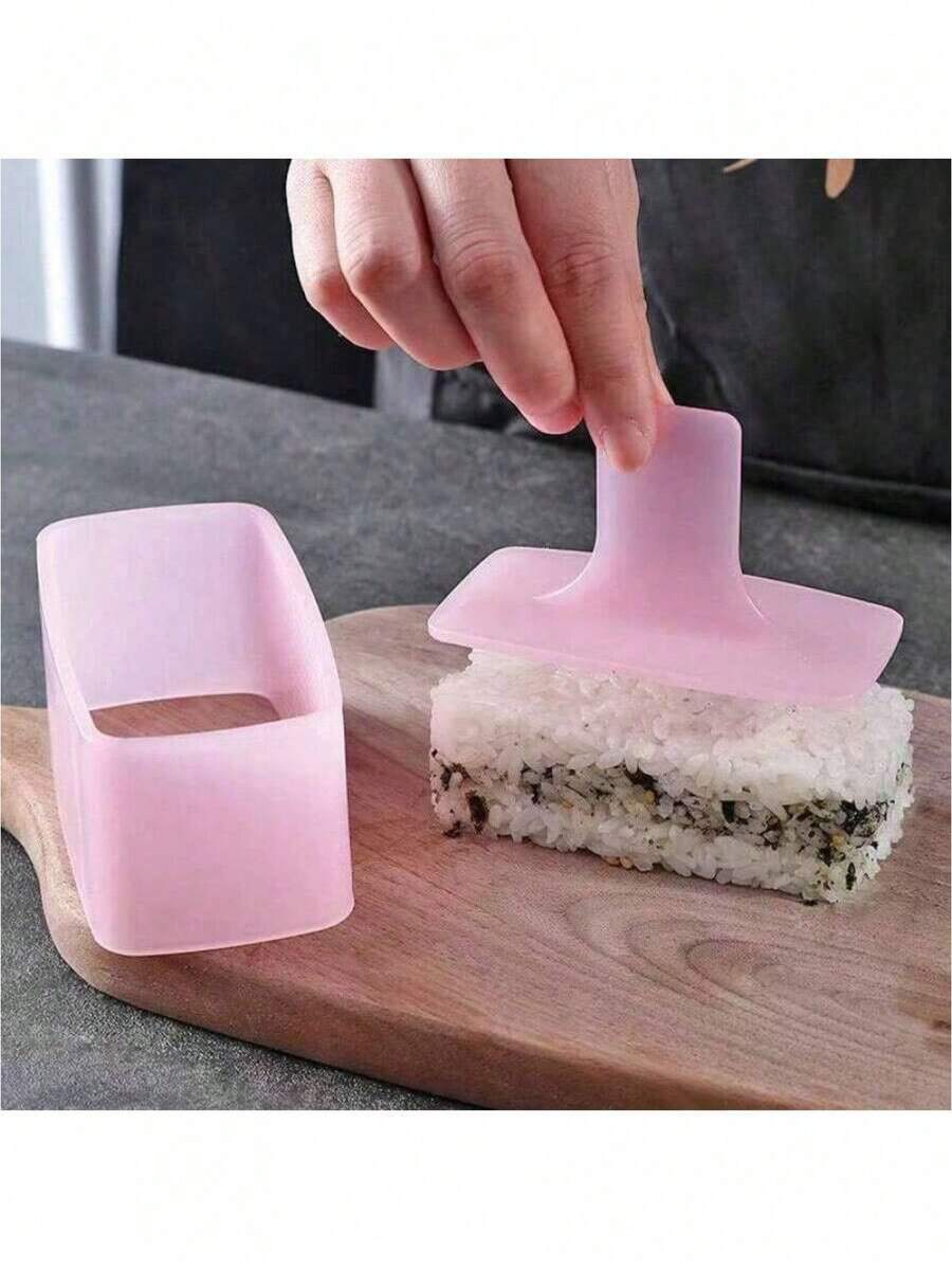 1pc Musubi Mold, Non-Stick Sushi Rice Ball Mold For Perfect Shape Onigiri And Rice Ball Press - Pink - View 1