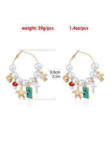 Faux Pearl Marine Life Necklace And Earring Set, With Assorted Charms - Starfish, Shell, Turtle, Mushroom Jewelry Set