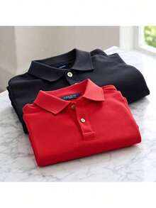 BLACK AND ROYAL Combo KIT 2 Men's Premium Slim Technological Polo Shirt - ĐEN ĐỎ - Xem 8