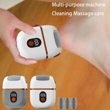 Lima eléctrica recargable para pies, 3 cabezales de molienda reemplazables, cabezal grueso para pulido basto, recargable por USB, portátil y fácil de usar, cuidado de la piel, apto para piel agrietada y seca