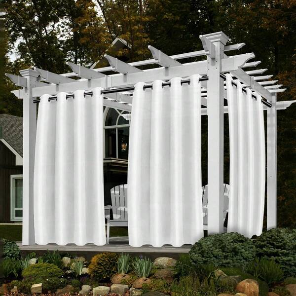 4 Pieces Outdoor Curtains, Filtered Curtains, Grommet Top, Suitable For Porch, Balcony, Balcony And Other Sunshades