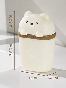 1pc Cute Bear Design Soap Box, Daily Outdoor Travel Drainage Soap Holder Container, New Model Sealed Soap Case, Essential Living Supplies For Trips