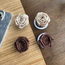 Vintage Rose Blume Handy Airbag Magnethalter, koreanischer minimalistischer Nischenexpandierbar Tischhalterung, optionaler Aufkleber oder Magnetbefestigung kompatibel mit iPhone, Android Handy, Geschenk für Geburtstag, Familie, Freunde Push-Pull Telefongriff, Telefonhalterung, Telefonzubehör kompatibel mit iPhone, Android Handy, Geschenk für Geburtstag, Familie, Freunde