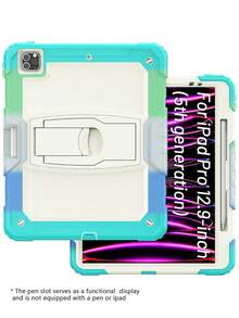 适用于 iPad (A16) 第 11 代/Air11/Air13 M3 (2025) 第 9/8/7 代 (2021/2020/2019) 的重型防震保护壳，坚固耐用的硬壳保护套，内置支架，适用于 10.2 英寸 iPad 2021/2020/2019。 - 迷彩淺藍 - 查看 11