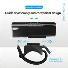 Rechargeable LED Bike Front Light With Horn, 2-In-1 Bicycle Headlight, Long Battery Life, Portable And Convenient For Nighttime Cycling